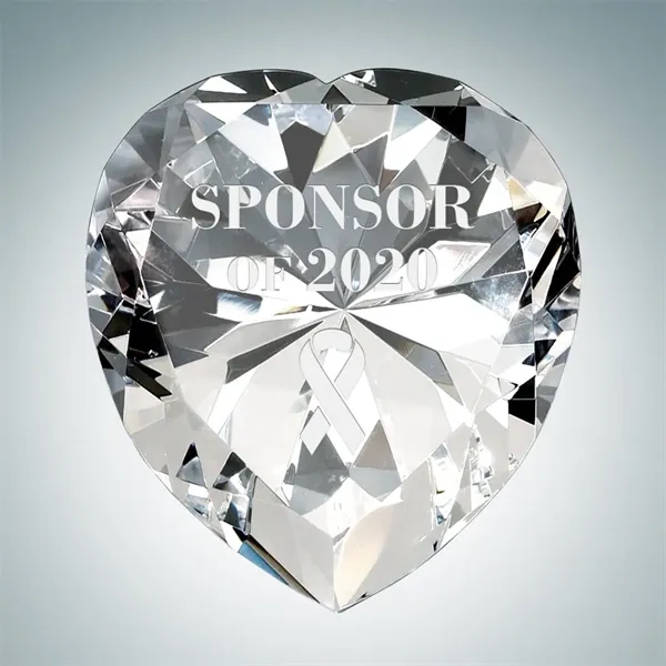 Now & Forever Clear Diamond Heart Paperweight.... from ASI 47791 Best Deal Awards