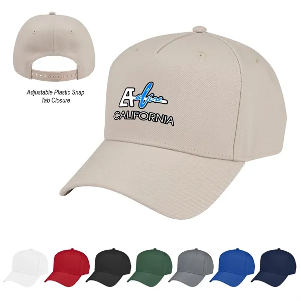 Cap with a five-panel design, low profile, structured crown, pre-curved visor... from ASI 61125 Hit Promotional Products / Hit®