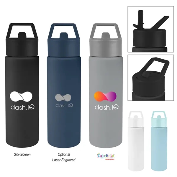 32 oz. single wall construction stainless steel bottle with screw-on, spill... from ASI 61125 Hit Promotional Products / Hit®