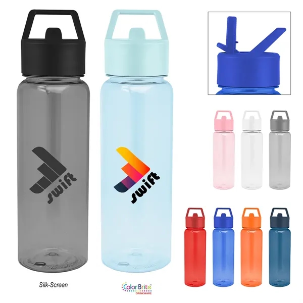 32 oz. rPET bottle with silicone straw and lid.... from ASI 61125 Hit Promotional Products / Hit®