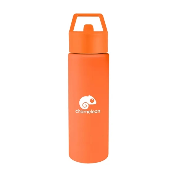 24 oz. recycled stainless steel bottle with lid and silicone straw.... from ASI 61125 Hit Promotional Products / Hit®