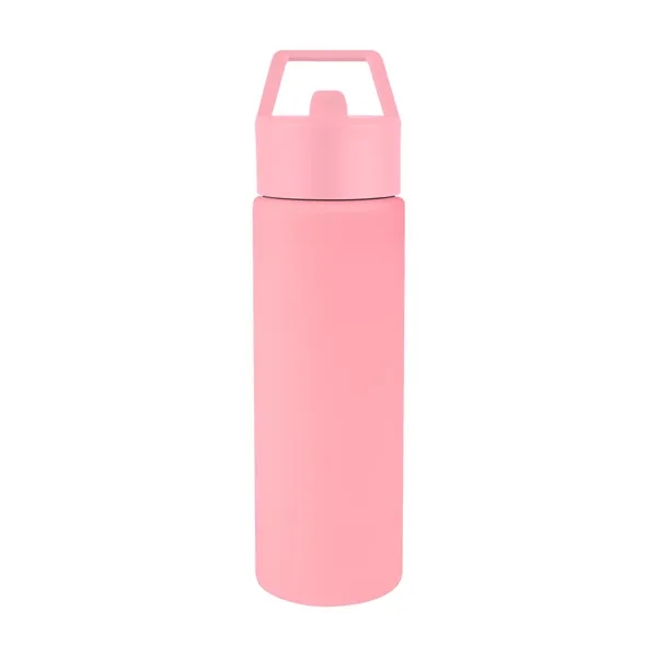 24 oz. recycled stainless steel bottle with lid and silicone straw.... from ASI 61125 Hit Promotional Products / Hit®