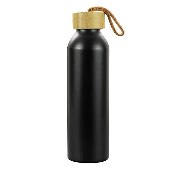 Our recycled aluminum water bottle w/ bamboo lid & sturdy carry... from ASI 62660 Innovation Line