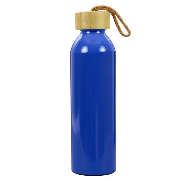Our recycled aluminum water bottle w/ bamboo lid & sturdy carry... from ASI 62660 Innovation Line