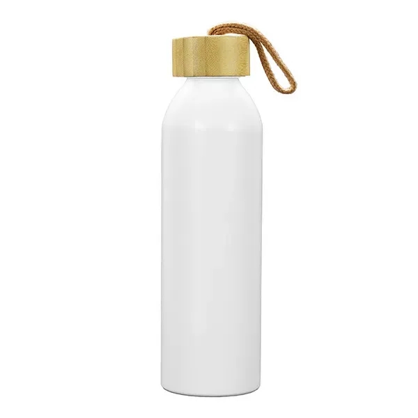 Our recycled aluminum water bottle w/ bamboo lid & sturdy carry... from ASI 62660 Innovation Line