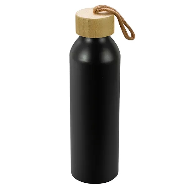 Our recycled aluminum water bottle w/ bamboo lid & sturdy carry... from ASI 62660 Innovation Line