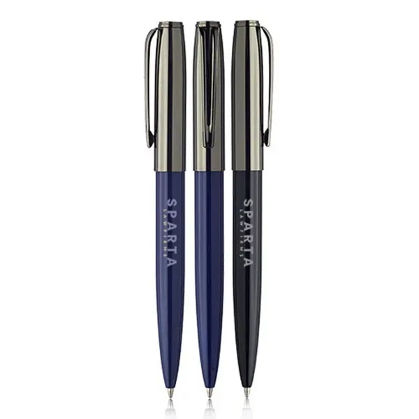 Metal ballpoint pen with chrome plating finish, 1.0mm tip and black... from ASI 39552 BEL Promo