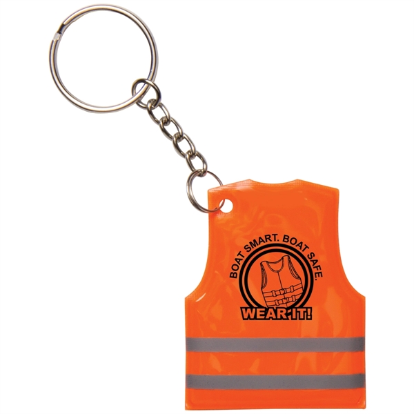 PVC made safety vest keychain, available in yellow or orange with... from ASI 62190 Illini