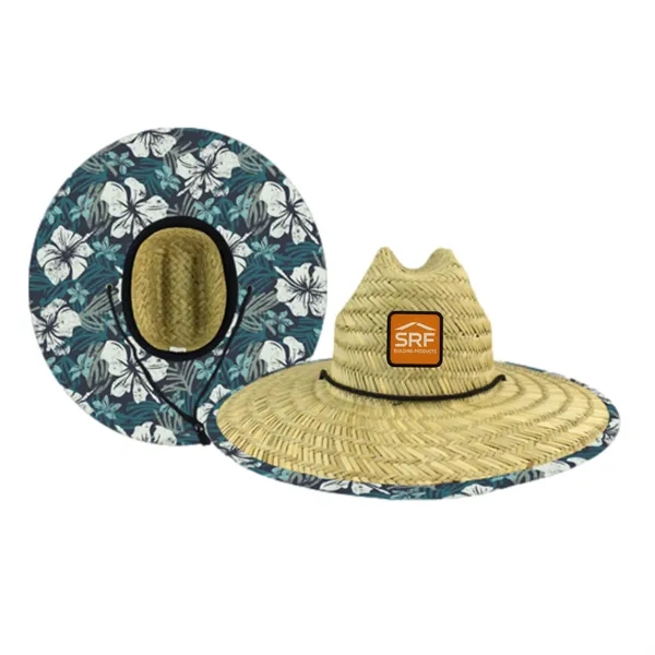 MOQ 10PCS Domestic Straw Hat with Custom patch, comes with White... from ASI 72657 Active Life Promo / Apres Ski Active Life Promo