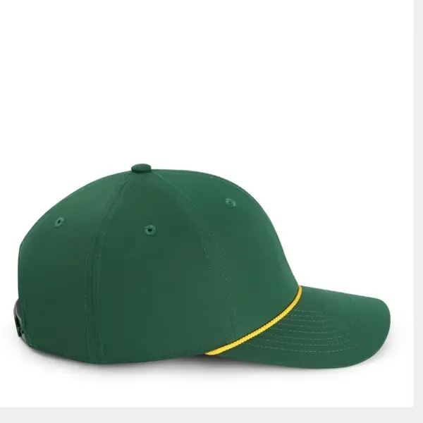 Performance polyester fabric,6 Panel structured mid-crown profile,Woven rope along base of... from ASI 72657 Active Life Promo / Active Life