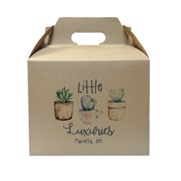 Pop-Open Cardboard Gable Box with Full Color Imprinting... from ASI 45795 Colorguppy Printing