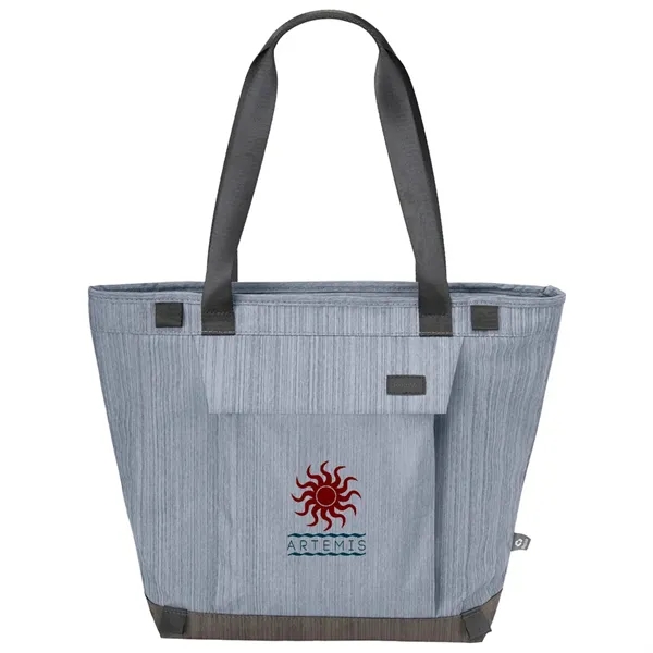 4" x 19" x 4.5" recycled heather tote bag with laptop... from ASI 39552 BEL Promo