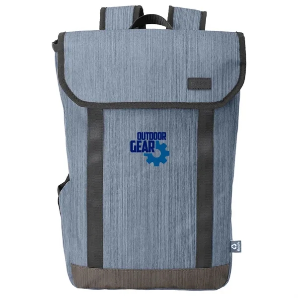 11" x 16.5" x 4" recycled heather travel backpack with dedicated... from ASI 39552 BEL Promo