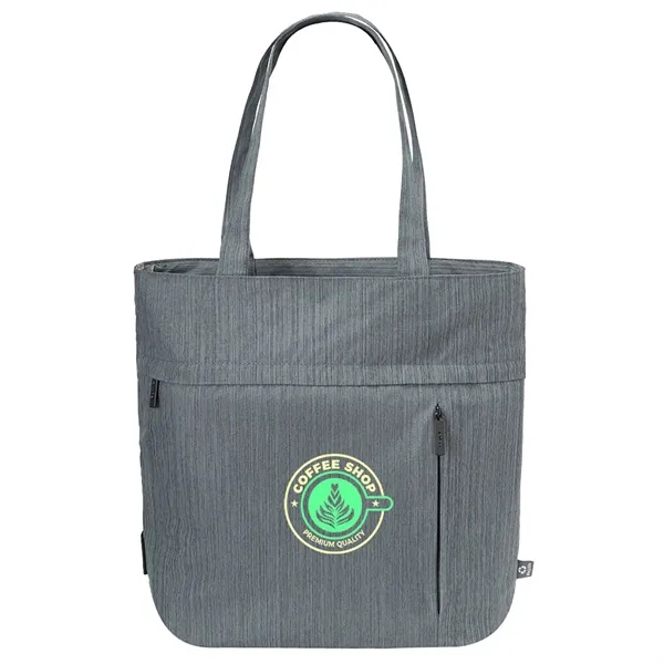 Recycled material tote bag with a 16.5" laptop compartment.... from ASI 39552 BEL Promo