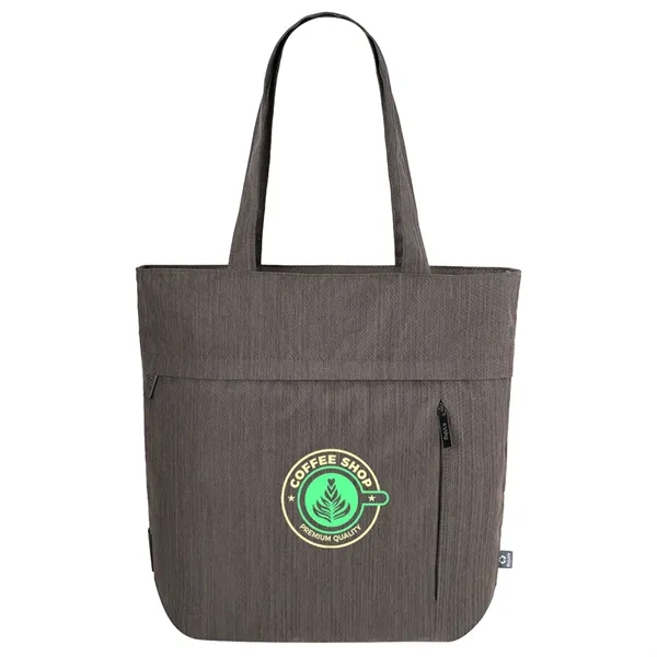 Recycled material tote bag with a 16.5" laptop compartment.... from ASI 39552 BEL Promo