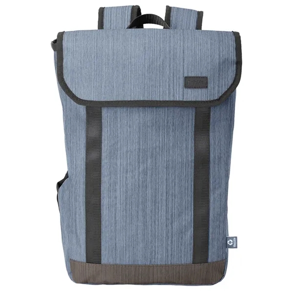 11" x 16.5" x 4" recycled heather travel backpack with dedicated... from ASI 39552 BEL Promo