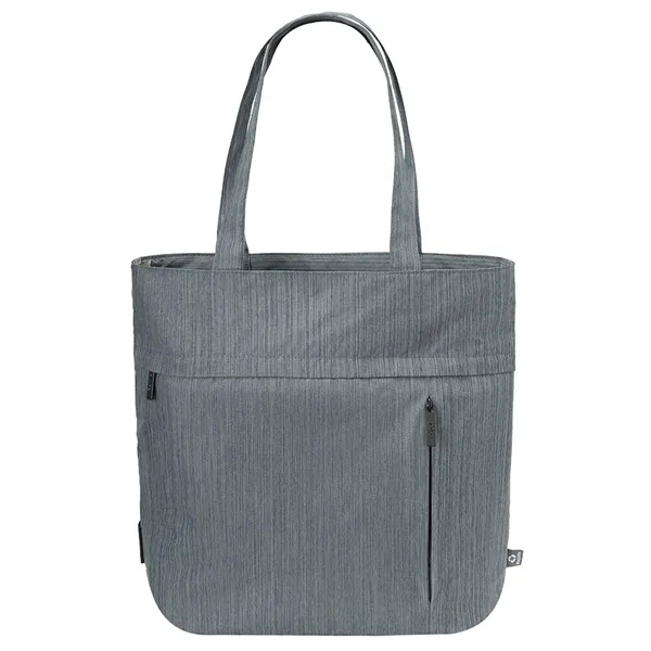 Recycled material tote bag with a 16.5" laptop compartment.... from ASI 39552 BEL Promo