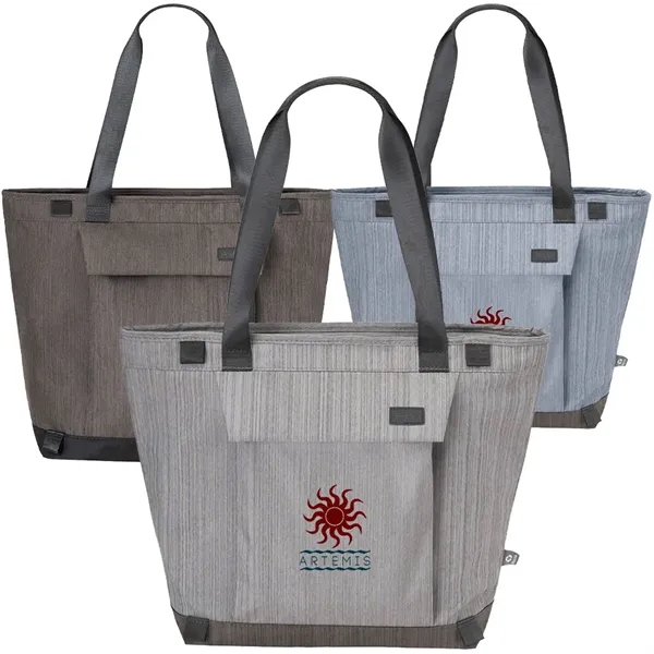 4" x 19" x 4.5" recycled heather tote bag with laptop... from ASI 39552 BEL Promo