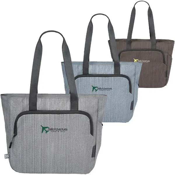 13.5" x 15" x 4.5" rPET tote bag with 16.5" laptop... from ASI 39552 BEL Promo