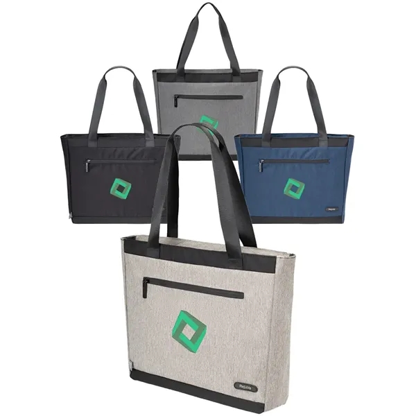 Recycled heather tote bag with padded laptop sleeve.... from ASI 39552 BEL Promo