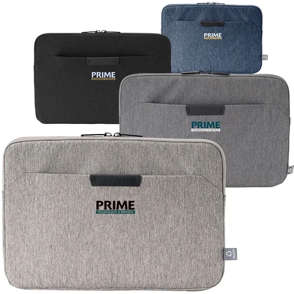 16" laptop sleeve made with recycled heather and metal zippers.... from ASI 39552 BEL Promo