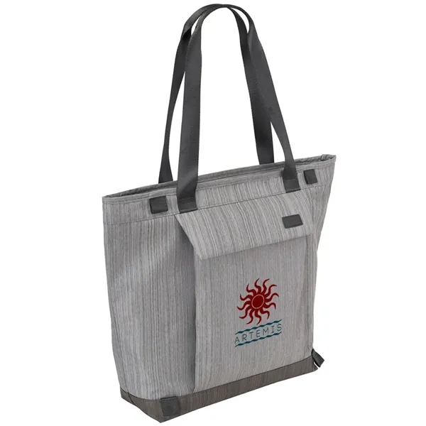 4" x 19" x 4.5" recycled heather tote bag with laptop... from ASI 39552 BEL Promo