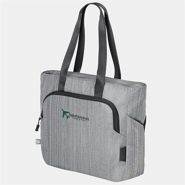 13.5" x 15" x 4.5" rPET tote bag with 16.5" laptop... from ASI 39552 BEL Promo