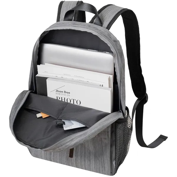 11.5" x 16.5" x 4" modern business backpack with 15.6" laptop... from ASI 39552 BEL Promo
