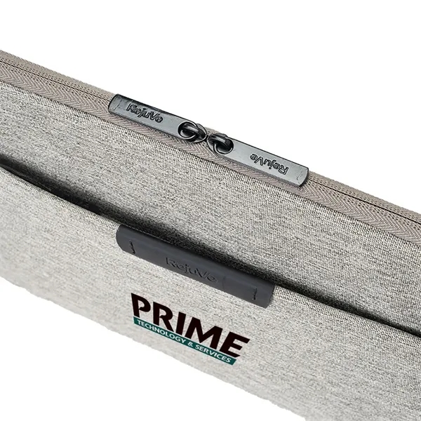 16" laptop sleeve made with recycled heather and metal zippers.... from ASI 39552 BEL Promo