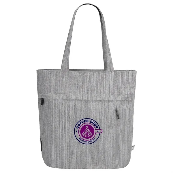 Recycled material tote bag with a 16.5" laptop compartment.... from ASI 39552 BEL Promo