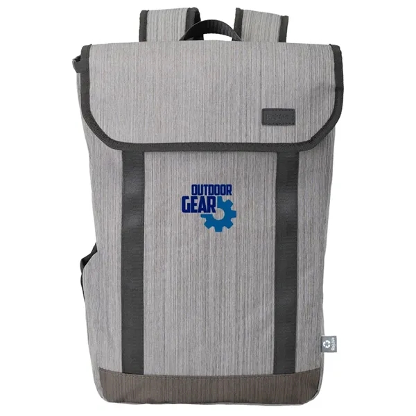 11" x 16.5" x 4" recycled heather travel backpack with dedicated... from ASI 39552 BEL Promo