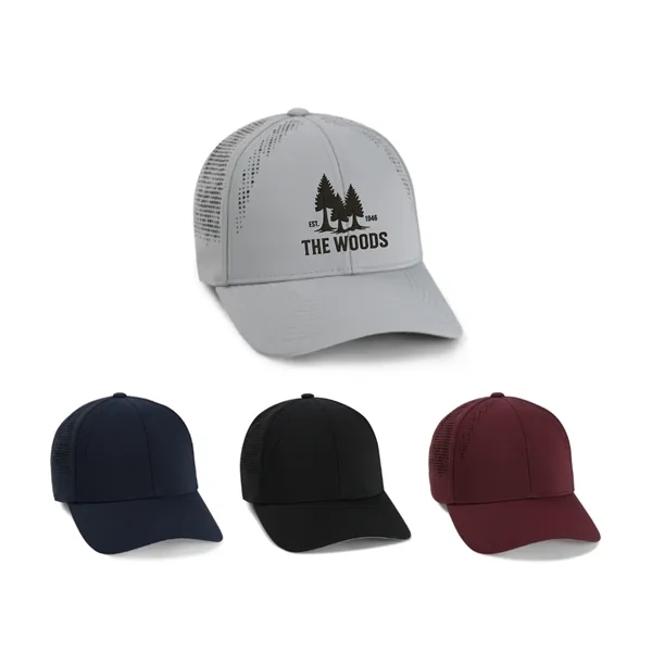 Performance fabric with moisture-wicking properties,Structured mid-crown profile with memory structure,Bouyant visor... from ASI 72657 Active Life Promo / Active Life