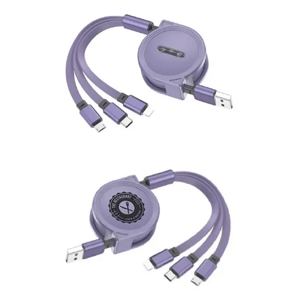 3-in-1 retractable charging cable for simultaneous charging of Android, Type-C and... from ASI 39552 BEL Promo