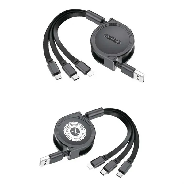 3-in-1 retractable charging cable for simultaneous charging of Android, Type-C and... from ASI 39552 BEL Promo