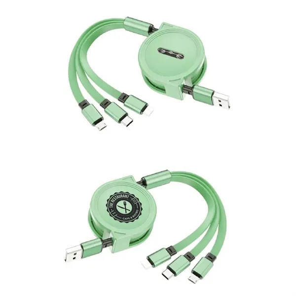 3-in-1 retractable charging cable for simultaneous charging of Android, Type-C and... from ASI 39552 BEL Promo