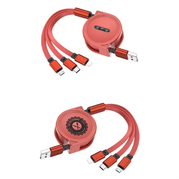 3-in-1 retractable charging cable for simultaneous charging of Android, Type-C and... from ASI 39552 BEL Promo