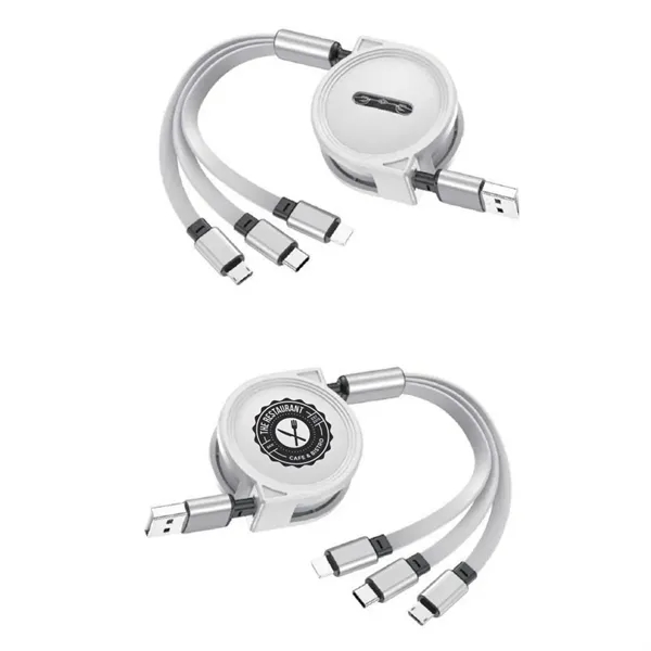 3-in-1 retractable charging cable for simultaneous charging of Android, Type-C and... from ASI 39552 BEL Promo