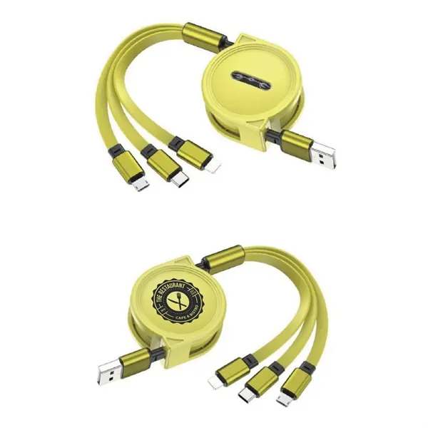 3-in-1 retractable charging cable for simultaneous charging of Android, Type-C and... from ASI 39552 BEL Promo