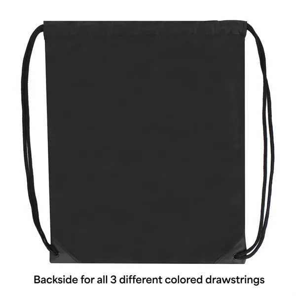 15"W x 18"H drawstring backpack with front zipper pocket and dual... from ASI 37980 Bagworld