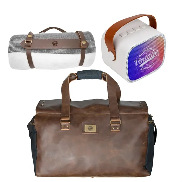The perfect getaway! Danville Duffel for packing, Elliston Blanket for comfort,... from ASI 61966 HPG / OrigAudio