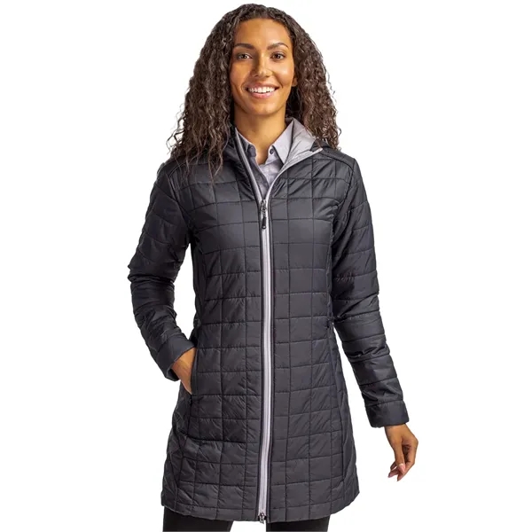 Women's puffer coat with insulation, wind and water resistance, hood, and... from ASI 47965 Cutter & Buck