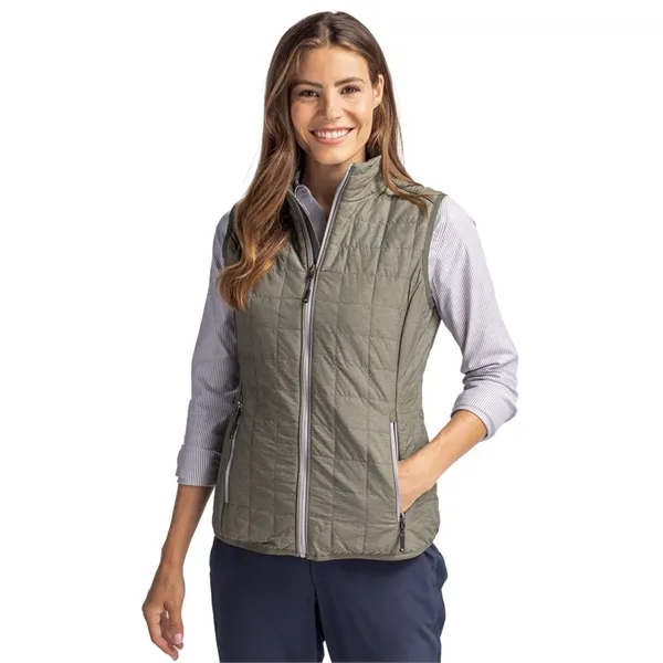 Women's puffer vest with insulation, wind and water resistance, pockets, and... from ASI 47965 Cutter & Buck
