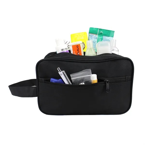 10.5"W x 6.5"H x 5.5"G toiletry bag with 2 main zipper... from ASI 37980 Bagworld