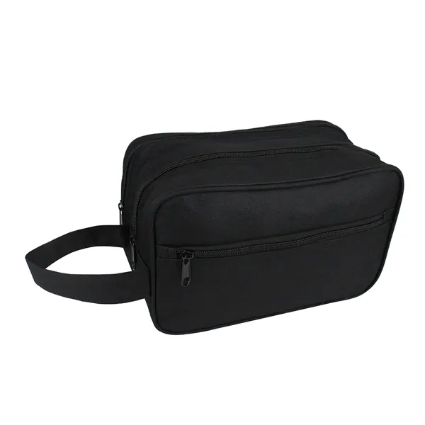 10.5"W x 6.5"H x 5.5"G toiletry bag with 2 main zipper... from ASI 37980 Bagworld