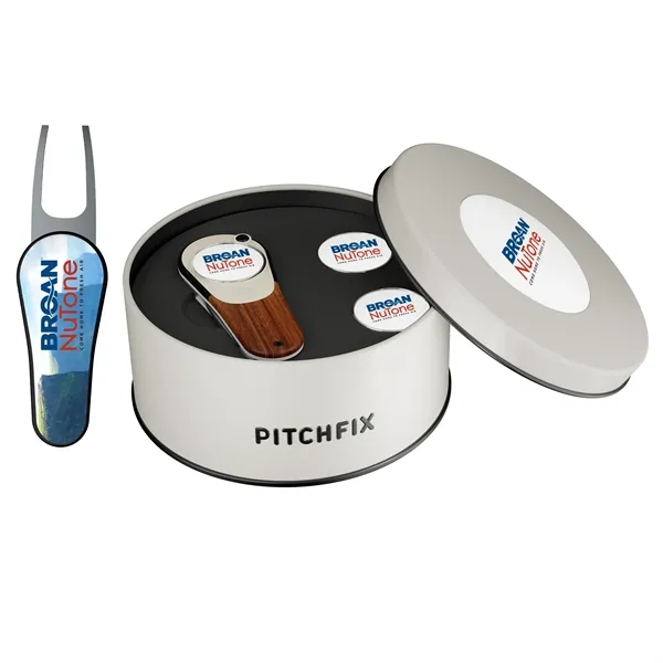 Golf gift set with divot repair too and two ball markers... from ASI 52263 EMT