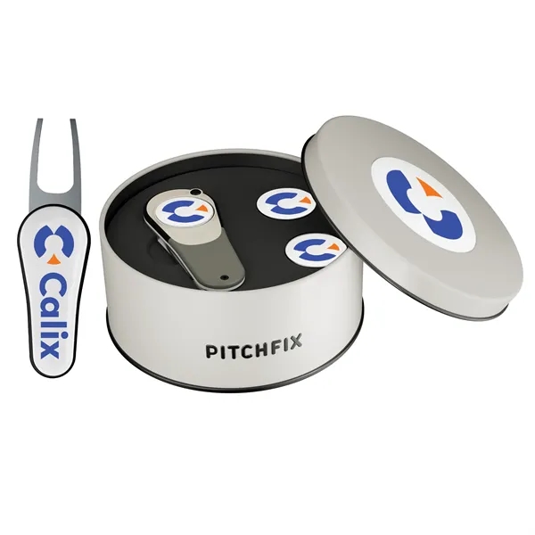 Golf gift set with divot repair too and two ball markers... from ASI 52263 EMT