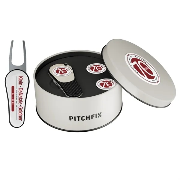 Golf gift set with divot repair too and two ball markers... from ASI 52263 EMT