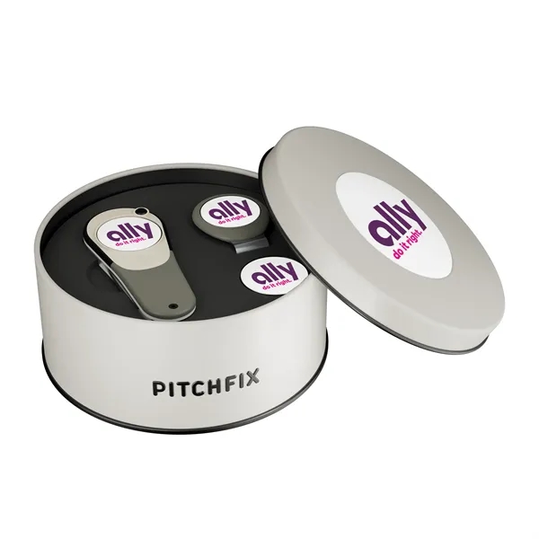 Golf gift set with divot repair tool and hat clip with... from ASI 52263 EMT