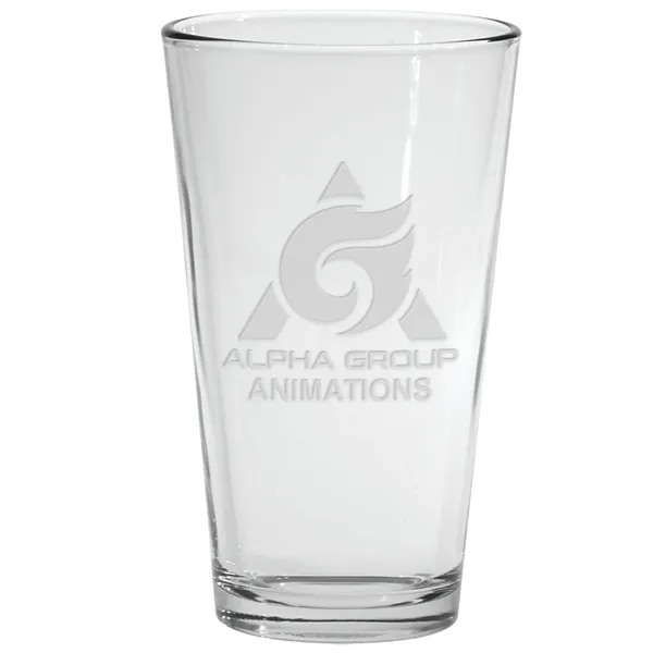 16 oz. pint glass with customization.... from ASI 71920 Moderne Glass Company Inc / Glass America®