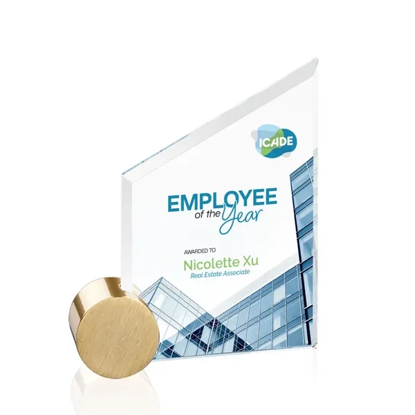 Cooper VividPrint™ Award -  Starfire/Gold Circle... from ASI 84592 St Regis Group / St Regis